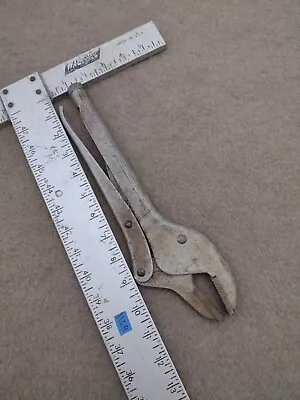 Vintage Craftsman 12  Locking Pliers Straight Jaw Adjustable Tools Plier       . • $34.99