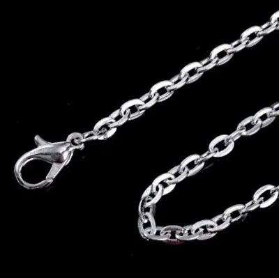 X10 Wholesale Silver Plated Lobster Clasp Necklace Chain 16 18 20 22 24  • £4.95