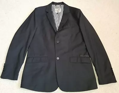 Mens Blazer-CORPO CLASS-VOLCOM-black Rayon Blend 2 Button Lined-L • $31.99