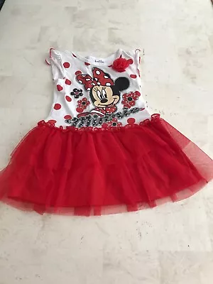 Disney Minnie Mouse Red Baby Girls 24M Birthday Party Dress Tutu • $9.95