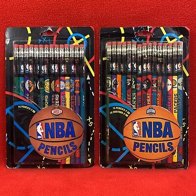 Lot Of 2 Vintage 1996 NBA Pencil Set Western & Eastern Conference 42720 & 42710 • $26.99