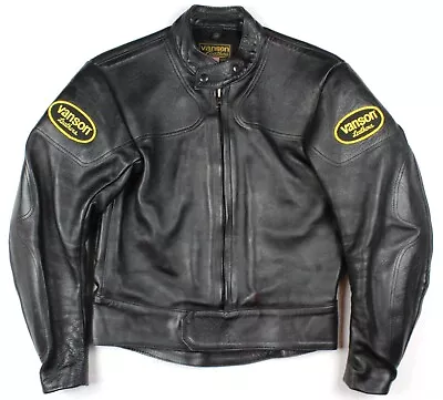 Vanson Leathers Made In USA Cafe Racer Motorcycle Jacket 40 Competition Weight • $399.99