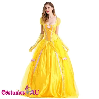 £46.21 • Buy Deluxe Ladies Disney Belle Costume Sleeping Beauty And Beast Princess Book Week