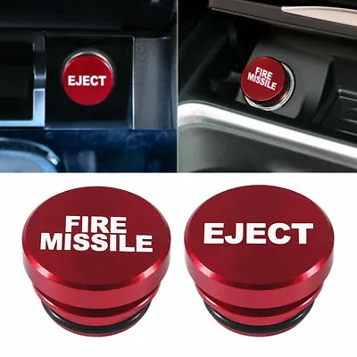 Universal Fire Missile Eject Button Car Cigarette Lighter Dust Cover Accessories • $15.98