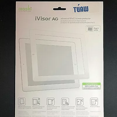 NEW MOSHI IVisor AG Advanced IPAD 2 High Quality Screen Protector WHITE • $20