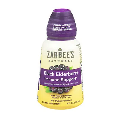 Zarbee's Naturals Black Elderberry Immune Support Syrup 8 Oz By Neutrogena • $55.19