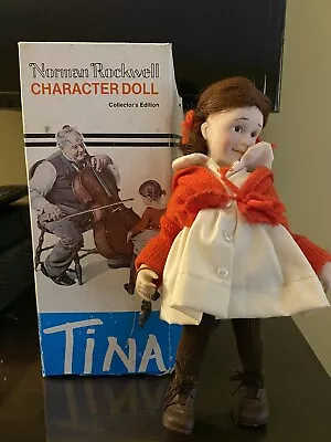 $24 • Buy 1981 VTG Norman Rockwell Character Collectors 9.75  Tina Porcelain Doll In Box