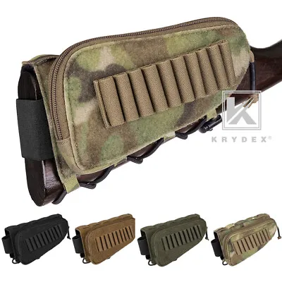 KRYDEX Tactical Buttstock Rifle Stock Pack Shell Holder Cheek Rest Pouch Right • $26.95