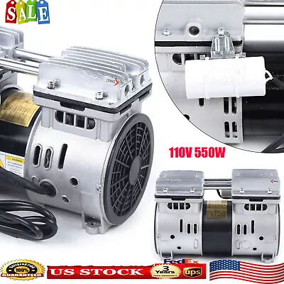 New 550W Oilfree Micro Piston Compressor Electric Motor Vacuum Pump 1400 RPM • $95