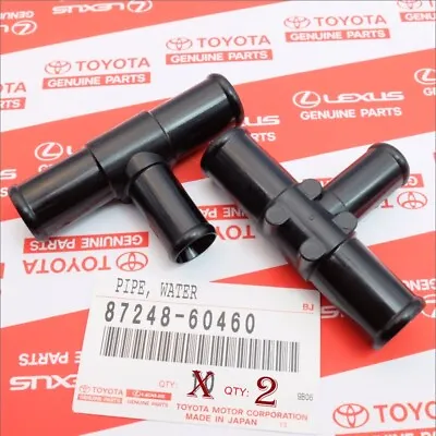 OEM Toyota Heater Hose Output T Pipes Land Cruiser FZJ80 & 100 Series SET Of 2 • $25.74
