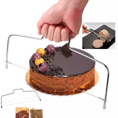 £3.49 • Buy Adjustable Wire Cake Slicer Cutter Leveller Decorating Bread Wire Decor Tool