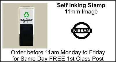 Car Logo Stamp - 11mm Print Size - Black Ink - NISSAN • £15.72