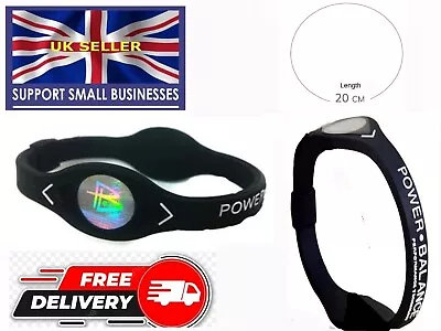 Silicone Power Energy Bracelet Sport Wristbands Balance Ion Magnetic Therapy #UK • £4.50