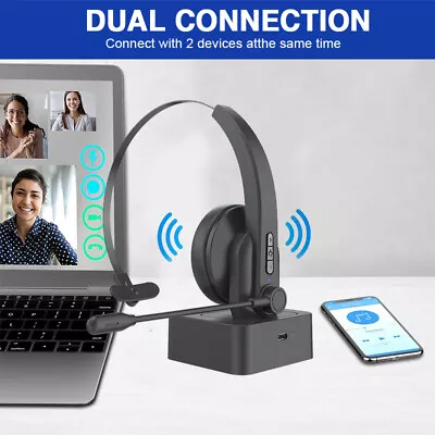 Noise Cancelling Bluetooth Headset Wireless Headphone For Trucker Truck Driver • $18.79