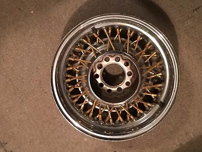 15  Ford Lincoln  Gold Wire Wheel  15x6  52 Spokes 2 3/4 Backset • $225