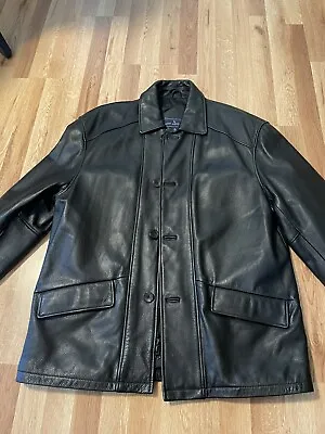 John Ashford Leather Coat Size M! Great! • $43.11