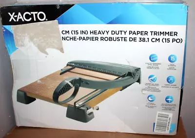 X-ACTO Heavy Duty Wood Base Paper Trimmer Cutter 15 Inch - EP126315 • $45