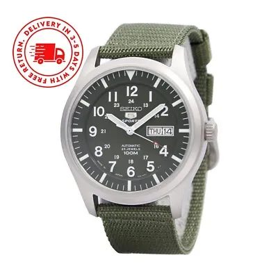 Seiko 5 Sports Military Automatic Green Dial Band SNZG09J1 Men's Watch Case 41mm • $167.24