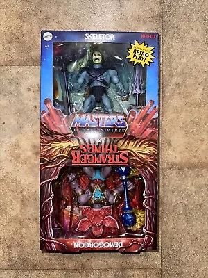 MOTU Origins X Stranger Things 2 Pack Figure Skeletor Demogorgon In Hand New • $115