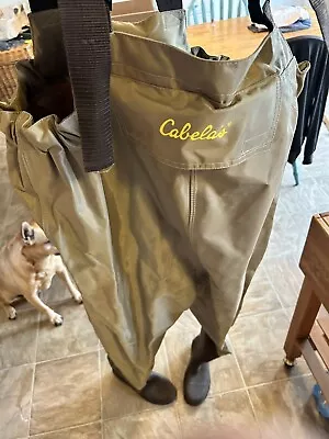 Mens Cabela’s Chest Waders Size 10 Felt-Soled Boots Read Description • $28