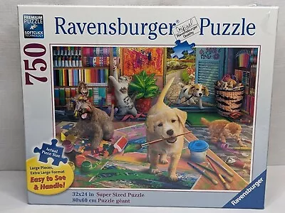 Ravensburger CUTE CRAFTERS 750pc EXTRA LARGE FORMAT Super Sized Puzzle 32x24  • $25