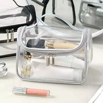 £6.99 • Buy Women's Transparent Clear Plastic Cosmetic Make Up Bag Wash Toiletry Pouch Bag