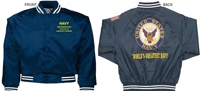 Uss Randolph Cv/cva-15*carrier*embroidered Satin Jacket Officially Licensed • $179.95