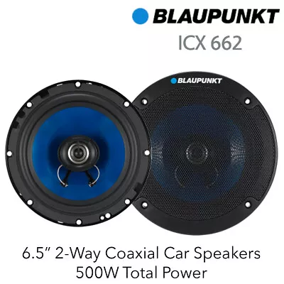 £34.99 • Buy Blaupunkt ICX662 - 6.5  2-Way Coaxial Car Speakers 500W Max Power Classic Look