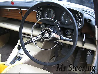 For Mg Mgb Best Quality Black Italian Leather Steering Wheel Cover 1962-1976 • $34.60