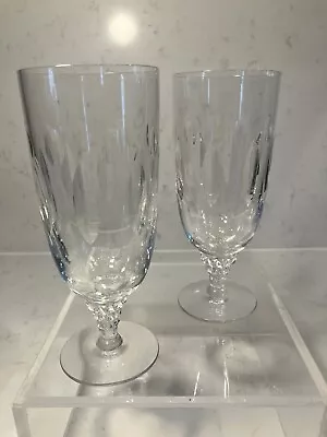 SET OF 2- Tiffin Franciscan USA Buckingham Crystal Ice Tea Water Goblets 1960-67 • $20