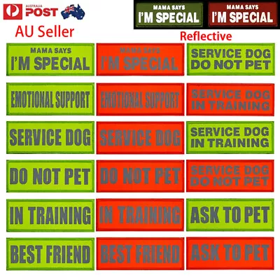 AU STOCK Reflective Dog Patches Service Dog Patches For K9 Harness Collars • $2.99