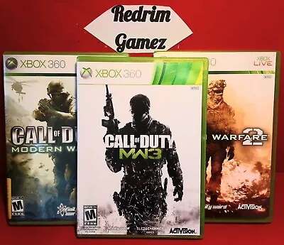 Call Of Duty Modern Warfare Trilogy 1 2 3 COMPLETE XBOX 360 Video Games Shooter • $25
