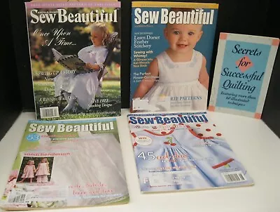 Lot Of 4 Sew Beautiful Martha Pullen W/patterns Spring '98 #119  #124 #136 • $12.99