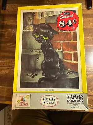 Vintage 1968 Milton Bradley Kitty Puzzle NEFERTITI 500 Piece 4894-3 • $35.99