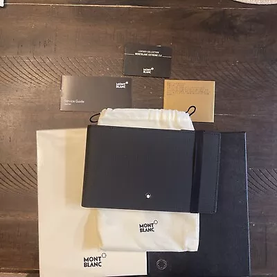 Montblanc Extreme 2.0 Wallet Travel Organizer Black Leather • $400