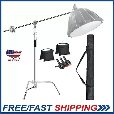 Photo Studio 10ft Heavy Duty C Stand With Sandbag Clip For Aputure Godox Lights • $95