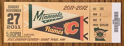 2011 T.J. Brodie First NHL Goal #1 Full Ticket Stub Flames Minnesota Wild 11/27 • $8.99
