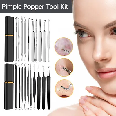 $15.81 • Buy 10pcs Pimple Popper Tool Kit Stainless Steel Blackhead Remover Comedones TeEnb