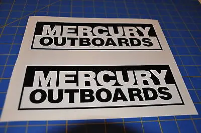 MERCURY OUTBOARDS WHITE/BLACK STICKER Race Boat DECAL • $8.99