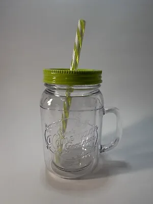 Pioneer Woman Drinking Mason Jar W/Lid Straw 16oz Simple Homemade Goodness • $11.49