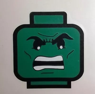 Lego Hulk  Head / Diecut Vinyl Sticker Decal Marvel Avengers Bruce Banner! • $5.95