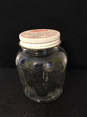 Vintage Clear Glass Hazel Atlas French's Mustard Jar With Lid And Paneled Sides • $9.99