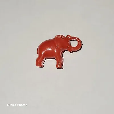 Vintage Miniature Mini Red Plastic Elephant Prize Toy Trinket Dollhouse .75  • $9.59