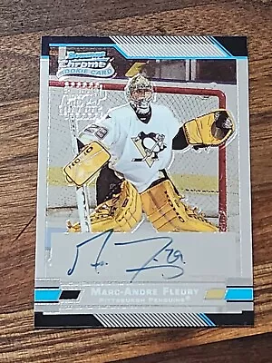 2003-04 Bowman Chrome Marc-andre Fleury Rookie Rc Auto #115/250 Rare Sp! • $395