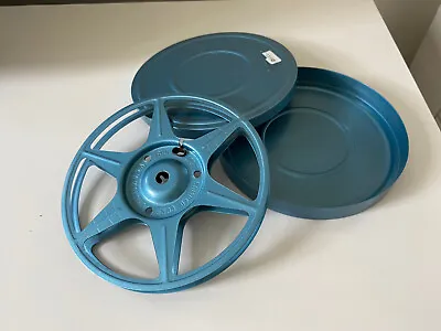 Vintage 8mm 200 Ft 5 Inches Metal Movie Reel With Metal Case - Compco USA • $20