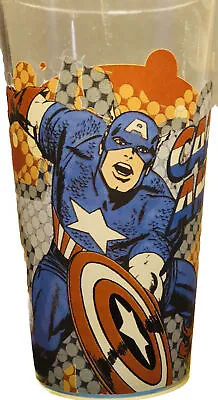 Marvel Comics Captain America 2010 Collectors Vinyl Wrap Glass Pint Drinking Cup • $12.42