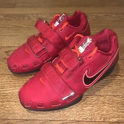 NIKE ROMALEOS 2 WEIGHTLIFTING SHOES RED BLACK ORANGE Men’s 6 / Women’s 7.5 • $290