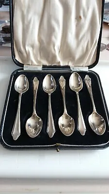 1930s 6X A1 Silver Plate James Walker London Teaspoons Old Vintage Antique • £19.99