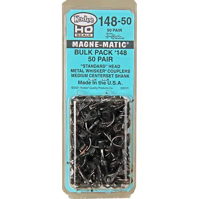 Kadee #148-50 Bulk Pack -50 Pair #148 Whisker Metal Couplers - Medium HO Scale • $99.99