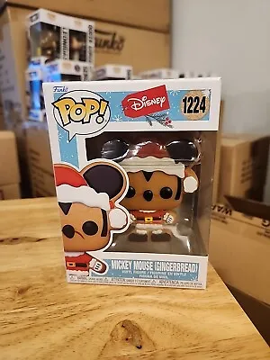 Funko Pop! Disney Holiday Mickey Mouse Gingerbread Vinyl Figure Mint Ships Now • $14.99